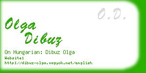 olga dibuz business card